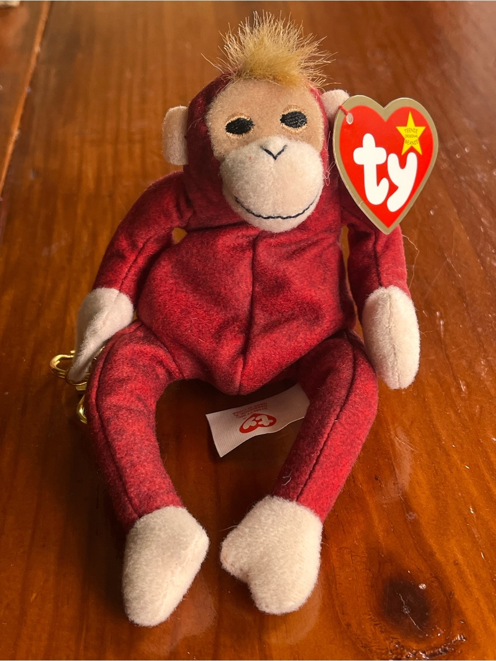 SCHWEETHEART THE ORANGUTAN Teenie Beanie Baby NWT Key/Purse/Backpack Charm
